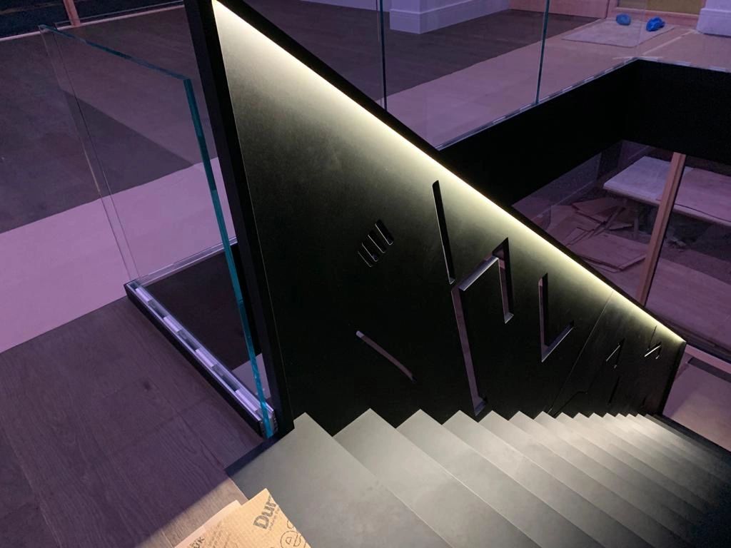 Staircase with integrated LED lighting